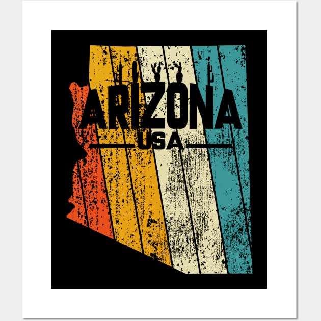 Arizona Retro Vintage Gift Wall Art by UranusArts